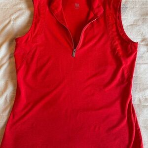 Tail Women's Bold Coral Zip Tank Top